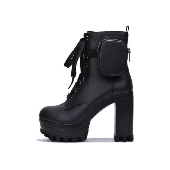 Cape Robbin Monik Platform Chelsea Ankle Boots with Chunky Block Heels Booties M - Picture 3 of 10